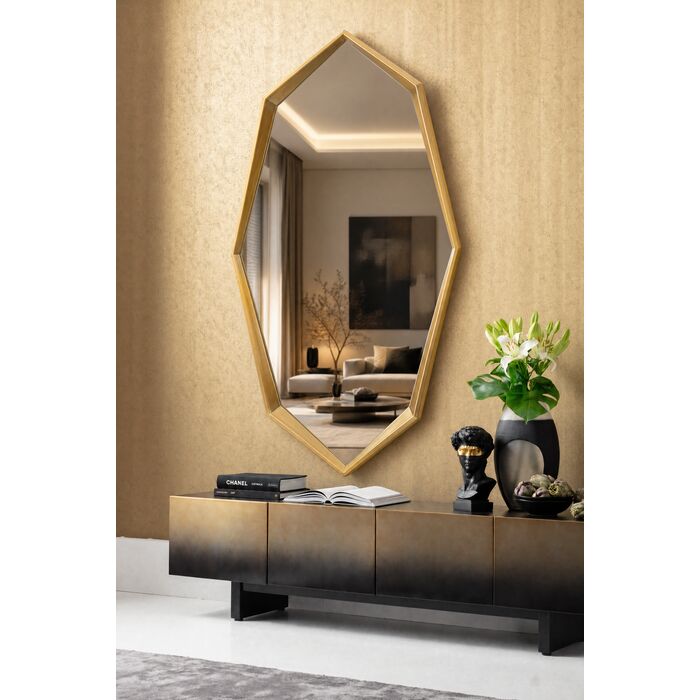 [71072] Wall Mirror Octagon Gold 90x150cm - 1