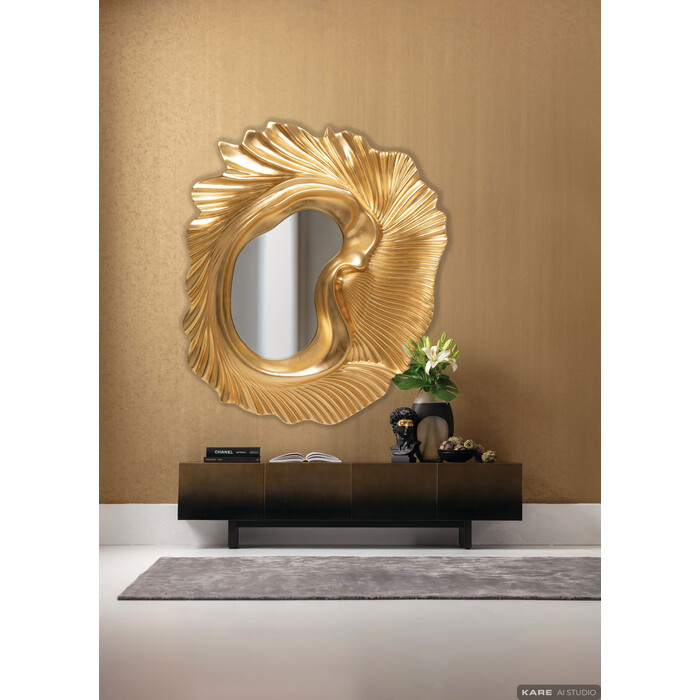 Wall Mirror Orecchio Gold 162x146cm