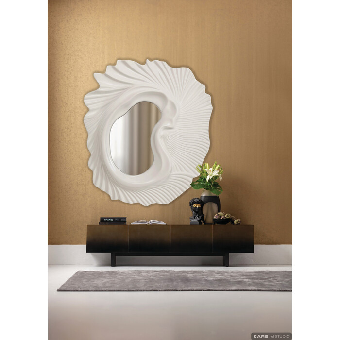 Wall Mirror Orecchio White 162x146cm
