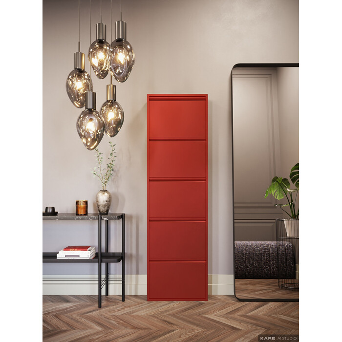 [71082] Shoe Container Caruso 5 Red (MO) - 1