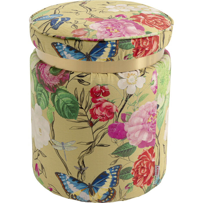 [71088] Stool Flower Fever Yellow Ø39cm