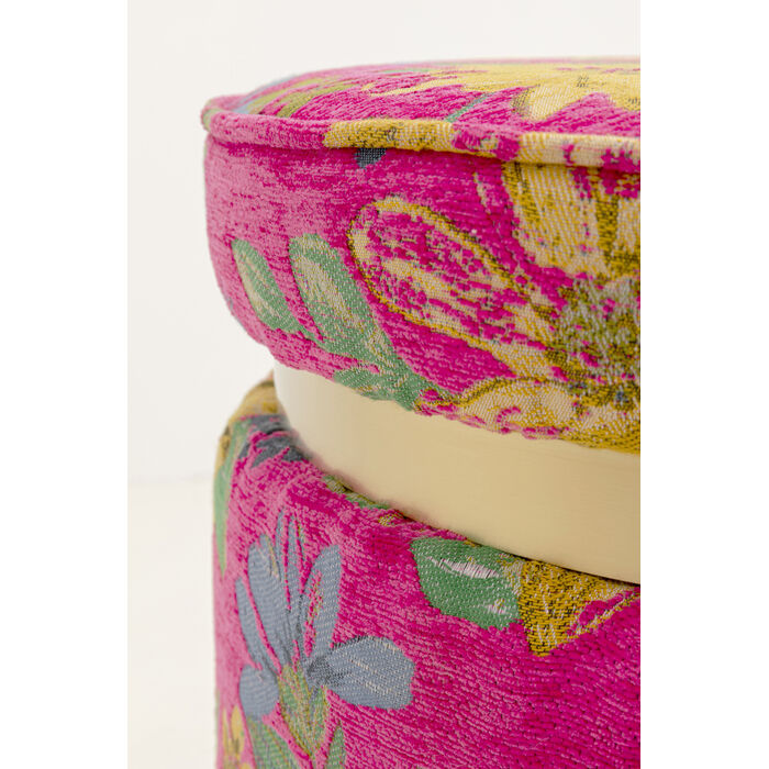 [71089] Stool Flower Fever Pink Ø39cm - 3