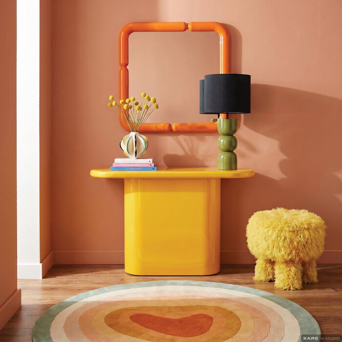 [71128] Stool Plushy Yellow - 2