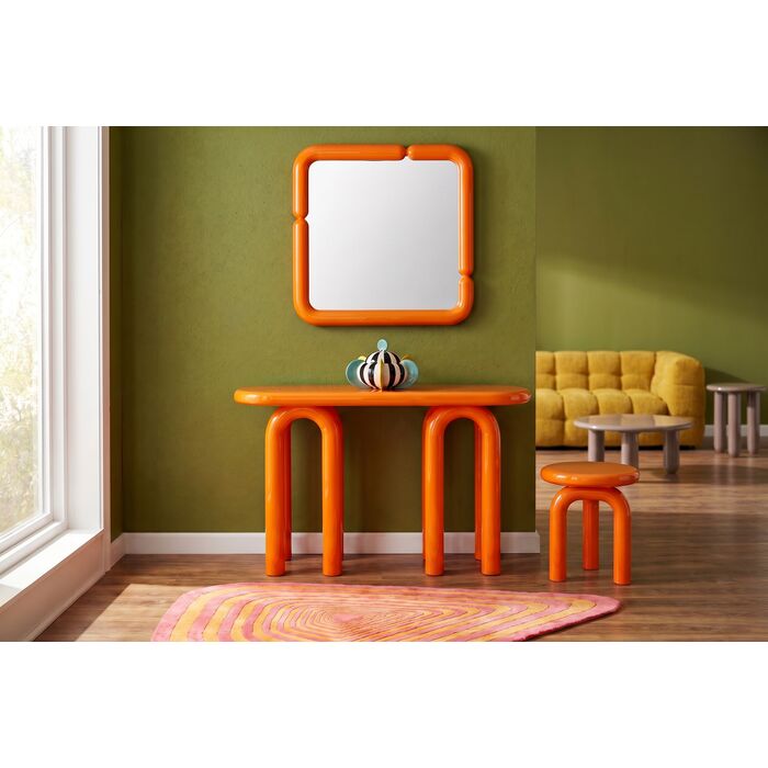 [71249] Side Table Eliano Orange Ø50cm - 2