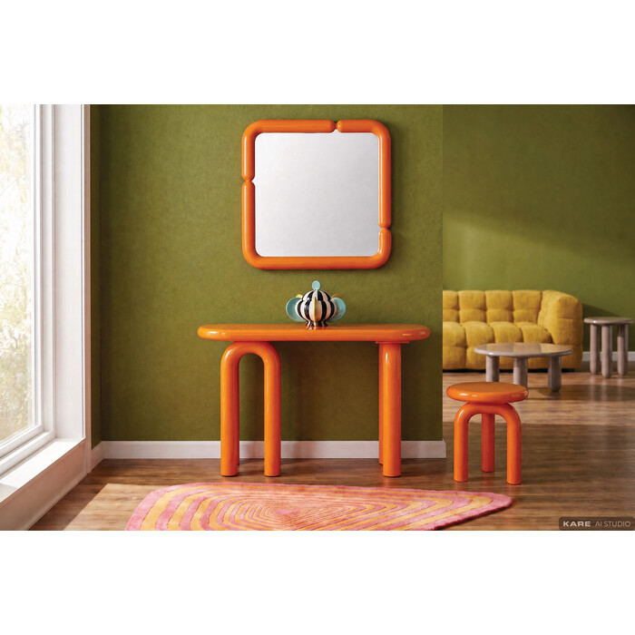 [71256] Console Table Eliano Orange 120x80cm - 1