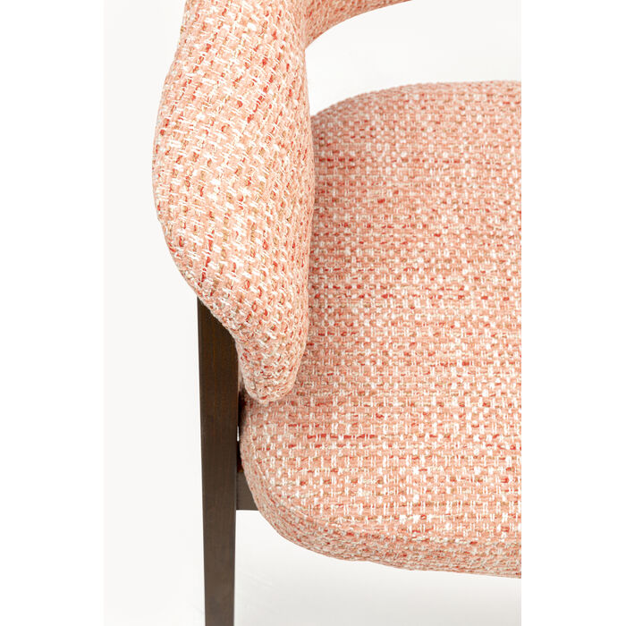 [71376] Chaise a. acc. Jonte bouclé corail - 3