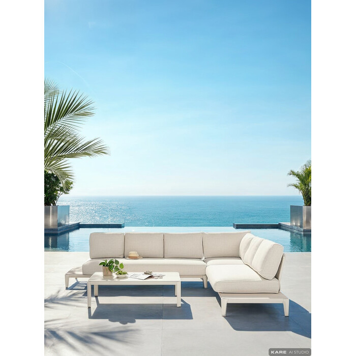 [71396] Sofa Set Mykonos Cream (5/part) - 1