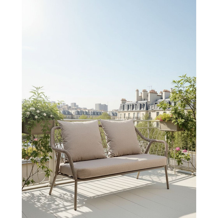 [71400] Bench Milos Taupe - 2