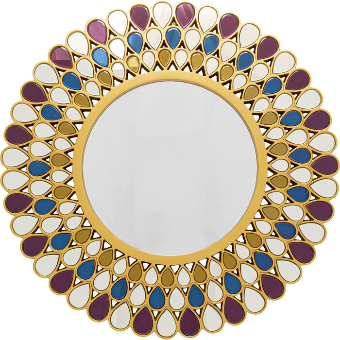 [71416] Wall Mirror Pavone Mosaico Ø101cm