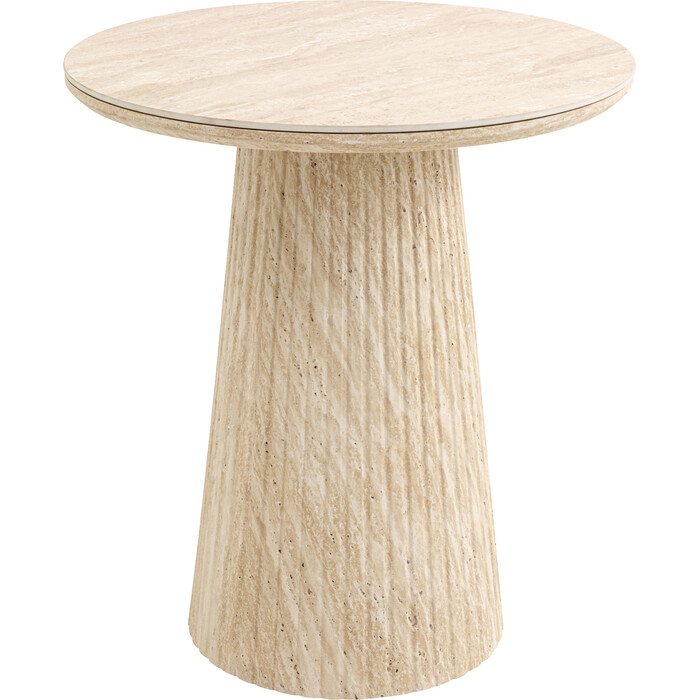 [71428] Side Table Alma Travertin Ø50cm