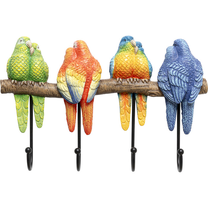 Coat Rack Parrots Love 31cm