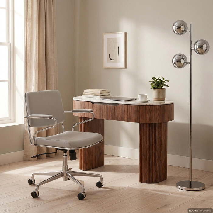 [71473] Chaise de bureau Dottore gris - 1