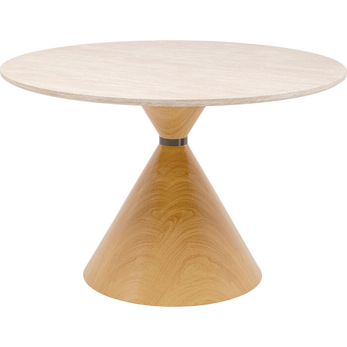 [71496] Table Cono Travertin Oak Ø120cm