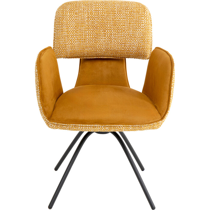 [71513] Chaise pivotante a.acc. Helli jaune
