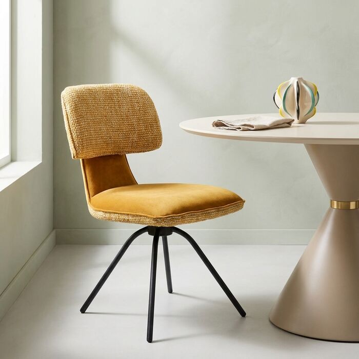 [71514] Swivel Chair Helli Yellow - 1