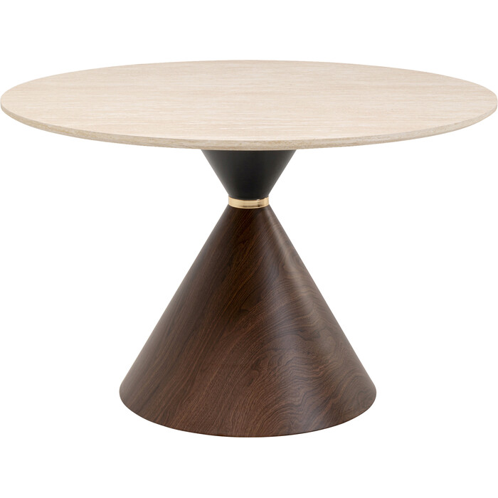 [71533] Table Cono Travertin noyer Ø120cm