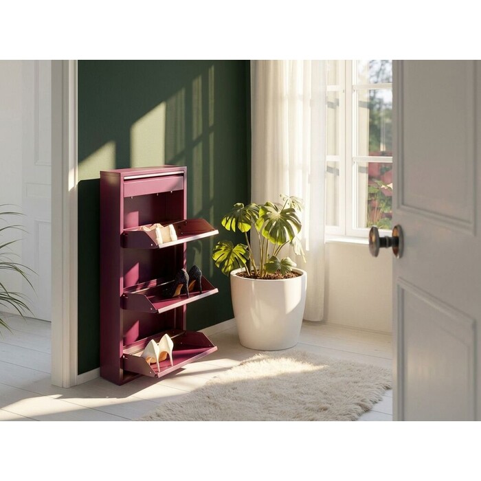 [71551] Shoe Container Caruso 3 Plus 1 Berry (MO) - 1