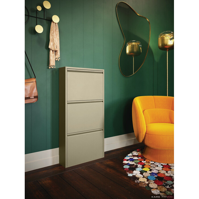 [71552] Shoe Container Paolo 3 Khaki (MO)