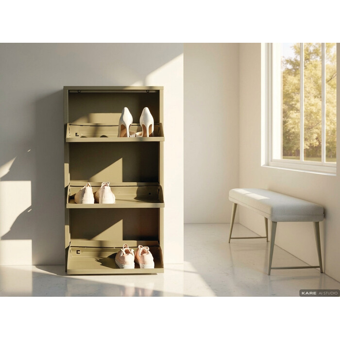 [71552] Shoe Container Paolo 3 Khaki (MO) - 1