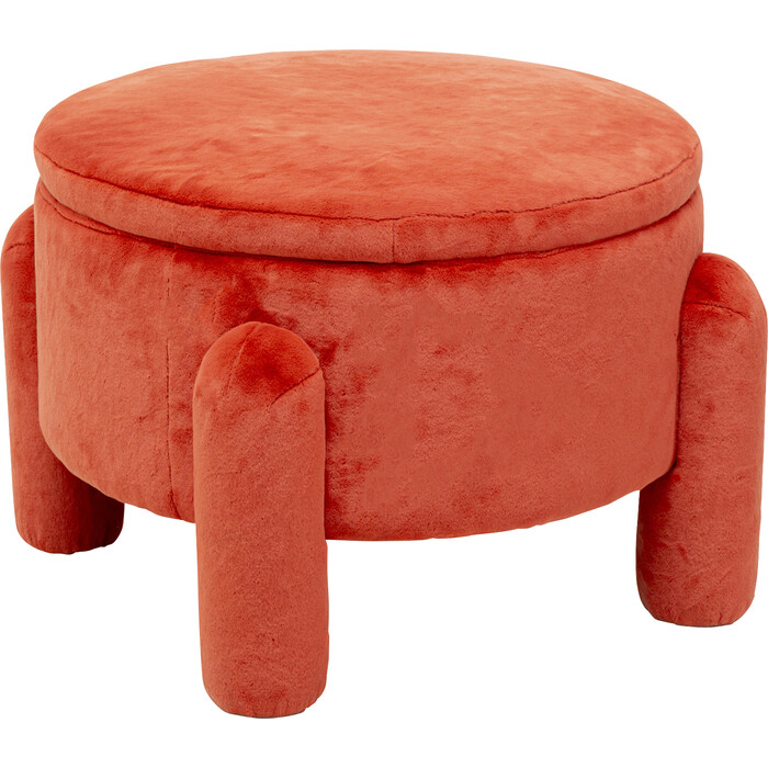 [71558] Tabouret coffre orange Ø54cm