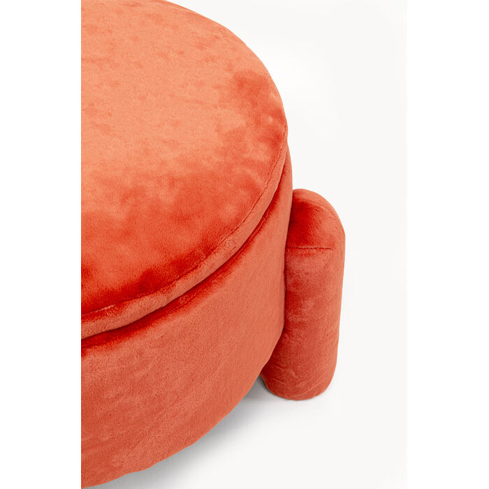 [71558] Tabouret coffre orange Ø54cm - 3
