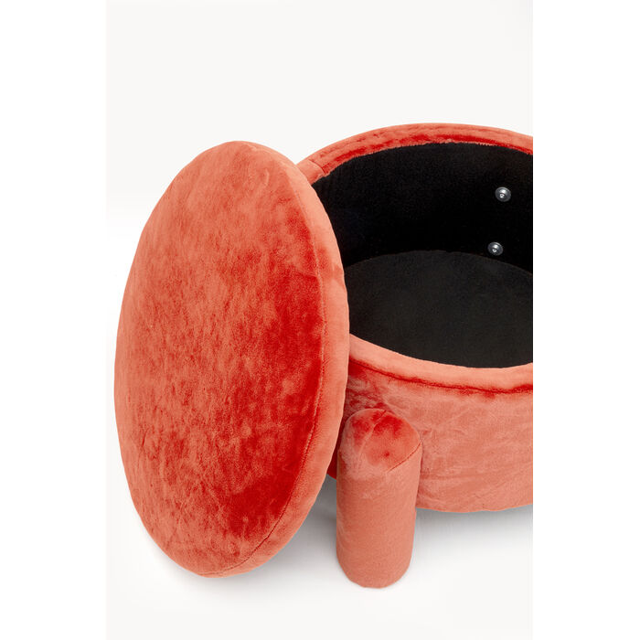 [71558] Tabouret coffre orange Ø54cm - 4