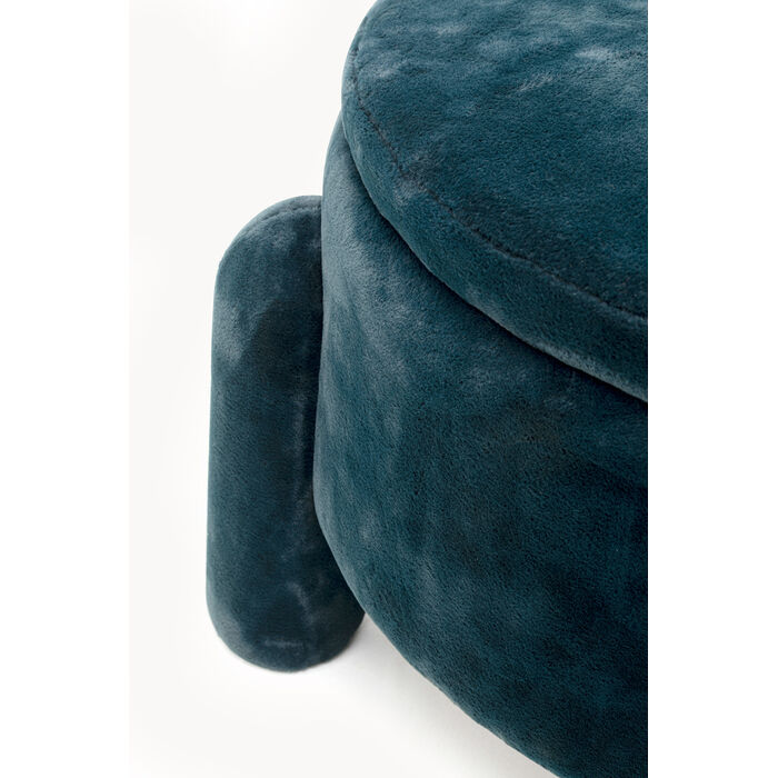[71560] Tabouret coffre bleu Ø54cm - 3