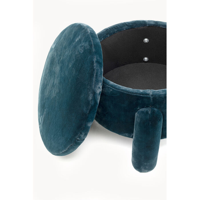 [71560] Tabouret coffre bleu Ø54cm - 4