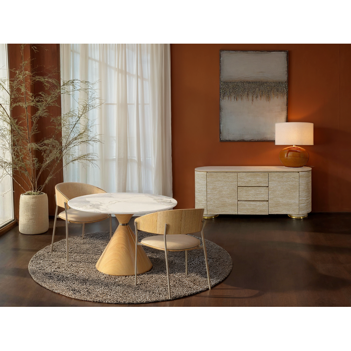 [71568] Table Cono Ceramic Oak Ø120cm - 1
