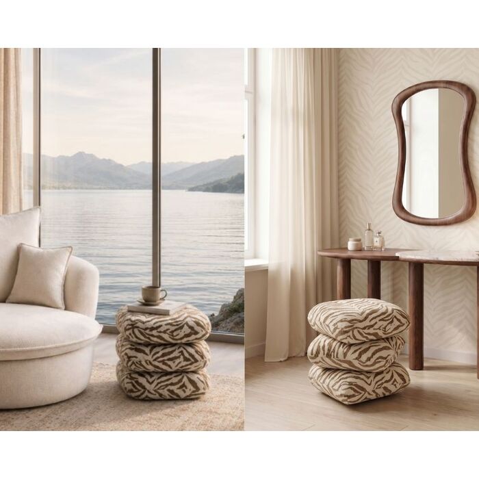 [71584] Stool Pepino Tiger Brown 45x45cm - 1