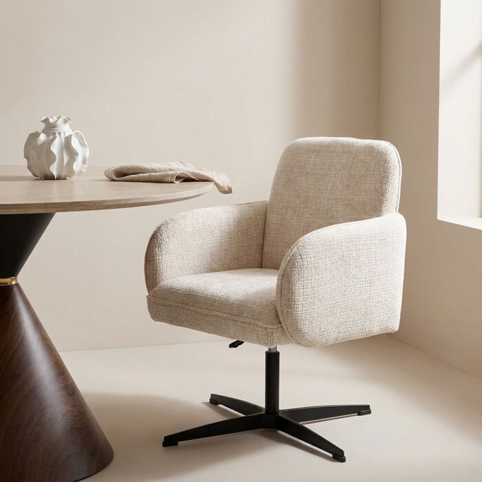 [71589] Silla giratoria Tabea Beige - 1