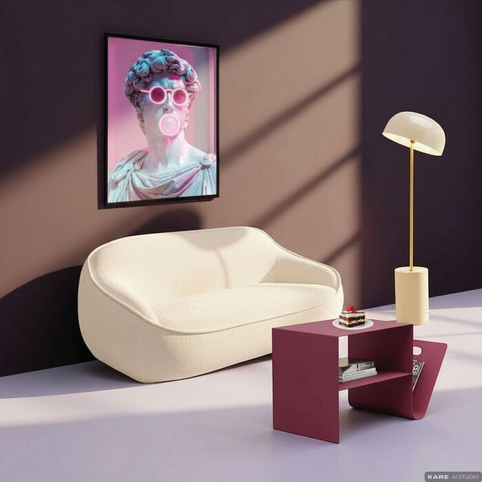 [71686] Τραπέζι Δίπλα Lounge News Berry - 2