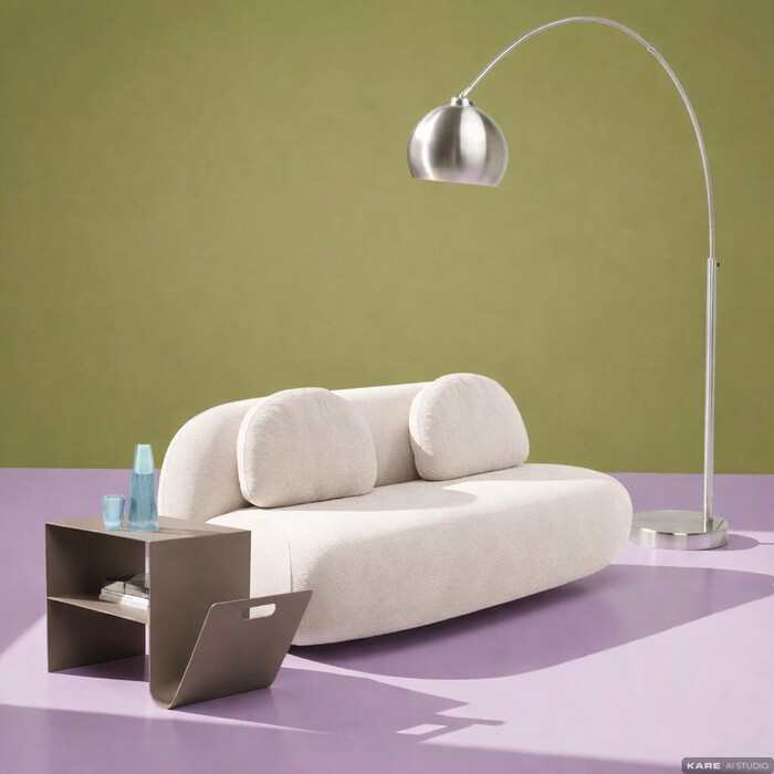 [71702] Хажуугийн ширээ Lounge News Taupe - 1