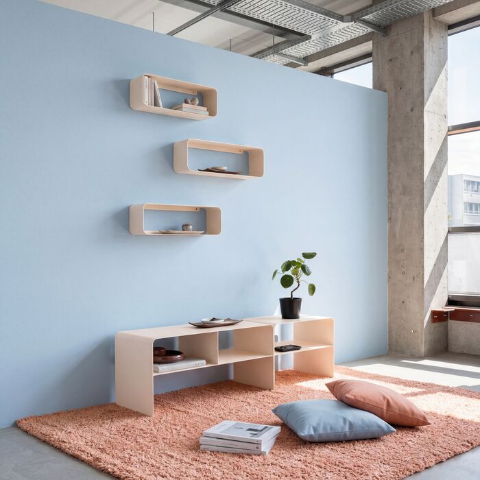 [71707] Lowboard Lounge M Creme 90x44cm - 2