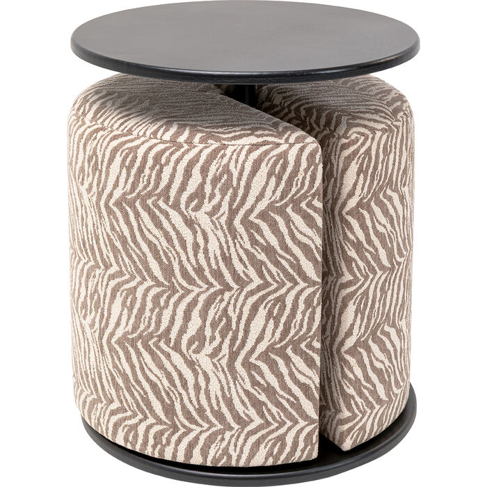 [71784] Side Table with Stool Better Together Tiger