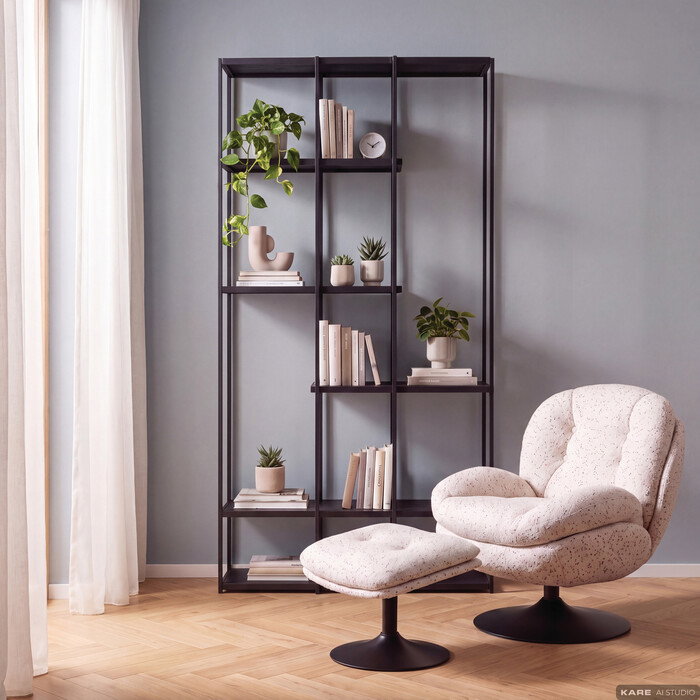 [71810] Shelf Oslo Black 100x200cm - 11