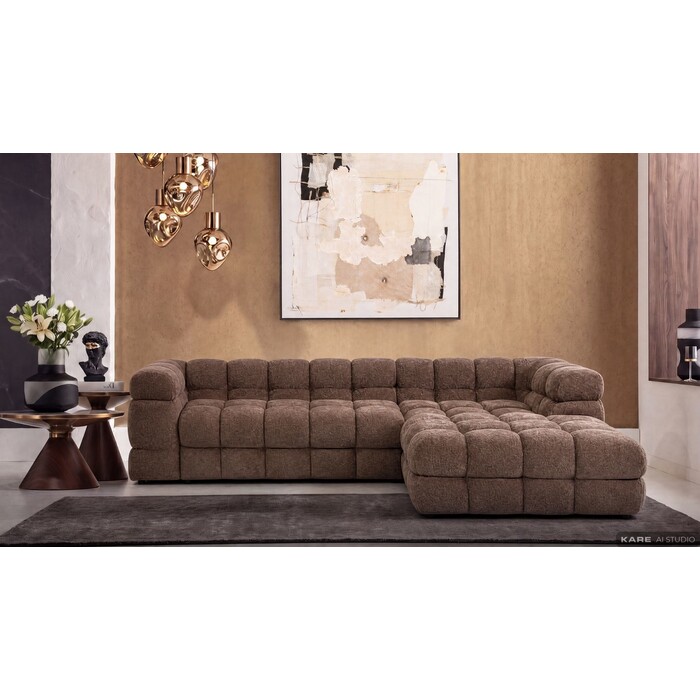 [71827] Sofá esq. Salamanca Marrón Dcha. 270x 170cm - 1