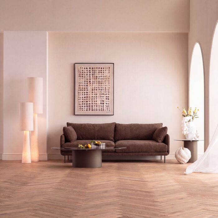Sofa Edna 3-Seater Espresso 245cm