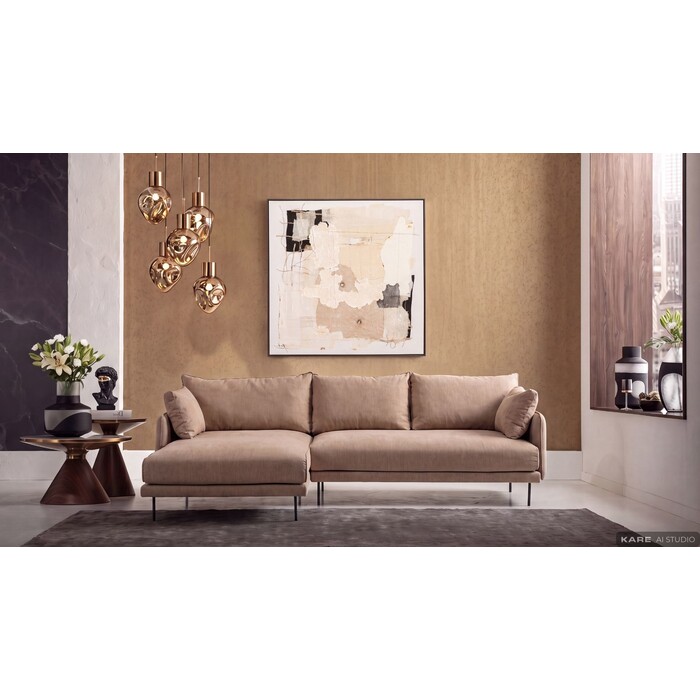 [71976] Sofa Edna Light Brown Left 270cm - 1