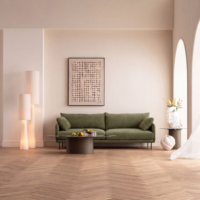 Sofa Edna 3-Seater Jungle Green 245cm