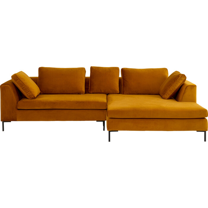[71979] Sofë Këndore Gianni Velvet Gold 290cm Djathtas