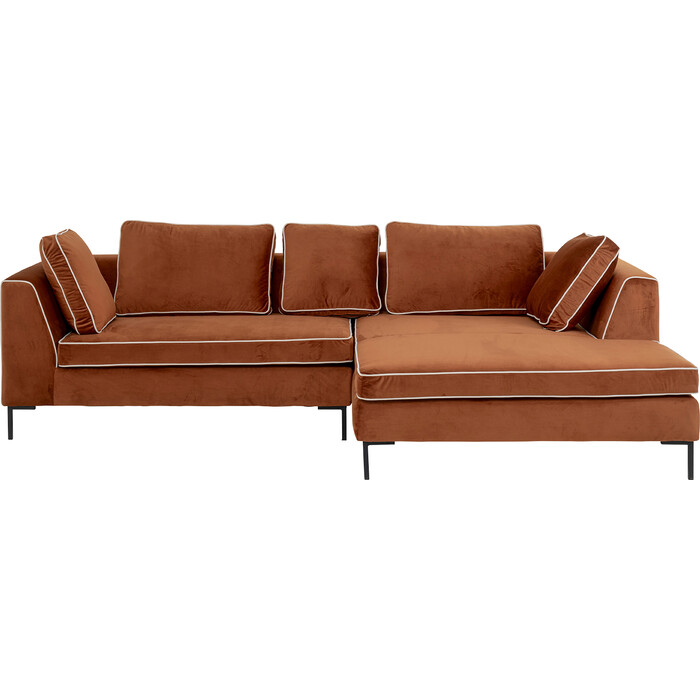[71983] Canapé angle Gianni Pipe marron 290cm droite