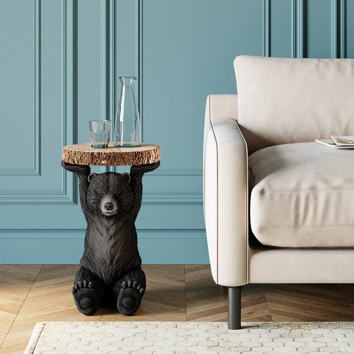 [76375] Table d´appoint Animal Bear Ø33cm - 1