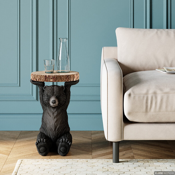 Side Table Animal Bear Ø33cm