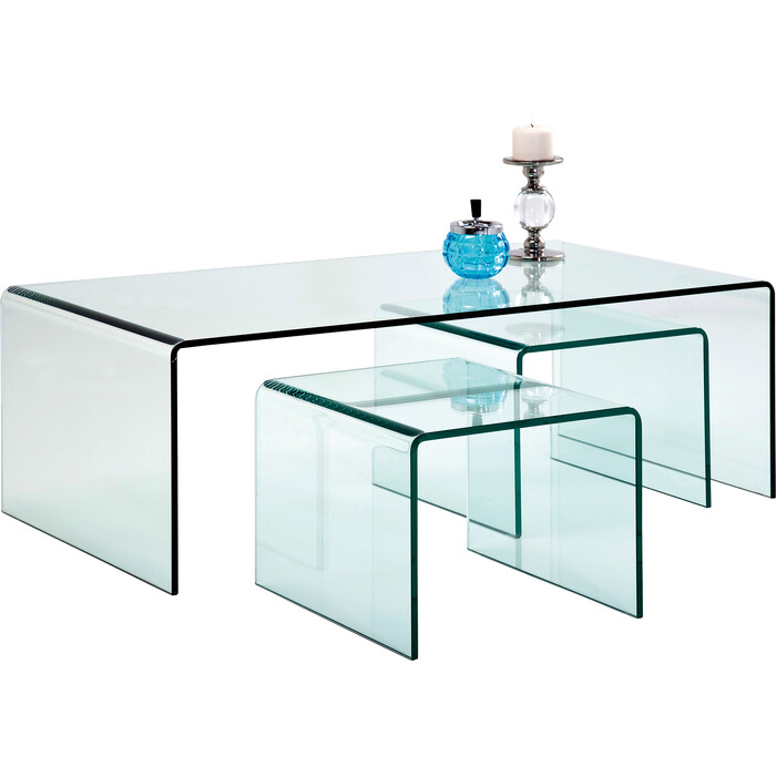 [76743] Coffee Table Clear Club (3/Set)