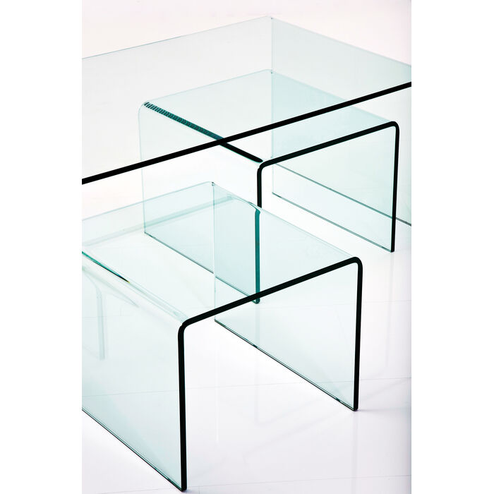 [76743] Coffee Table Clear Club (3/Set) - 3