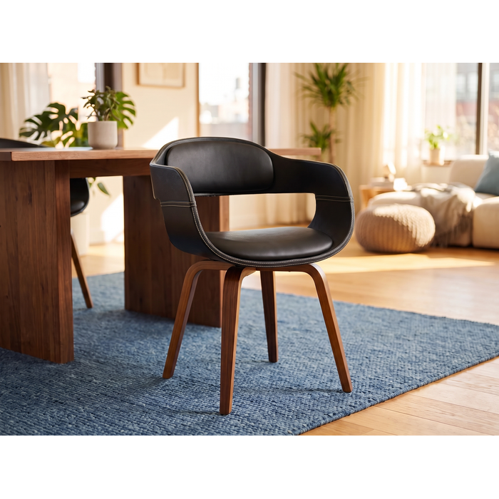 [78581] Chair with Armrest Costa Walnut - 1