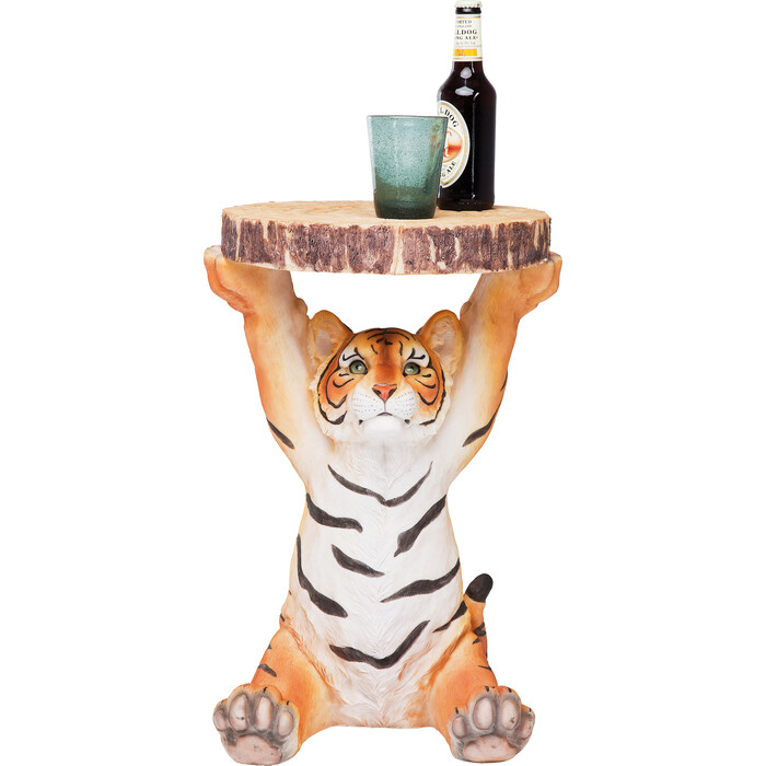 [78892] Table d'appoint Animal Tigre Ø35cm