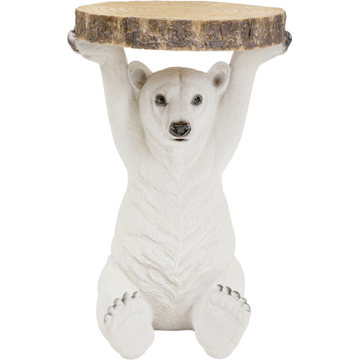 [78943] Side Table Animal Polar Bear Ø37cm