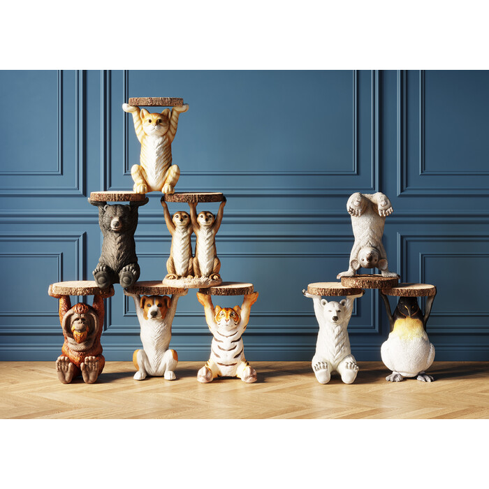 [78943] Side Table Animal Polar Bear Ø37cm - 2